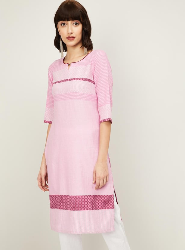 AURELIA Women Embroidered Straight Kurta