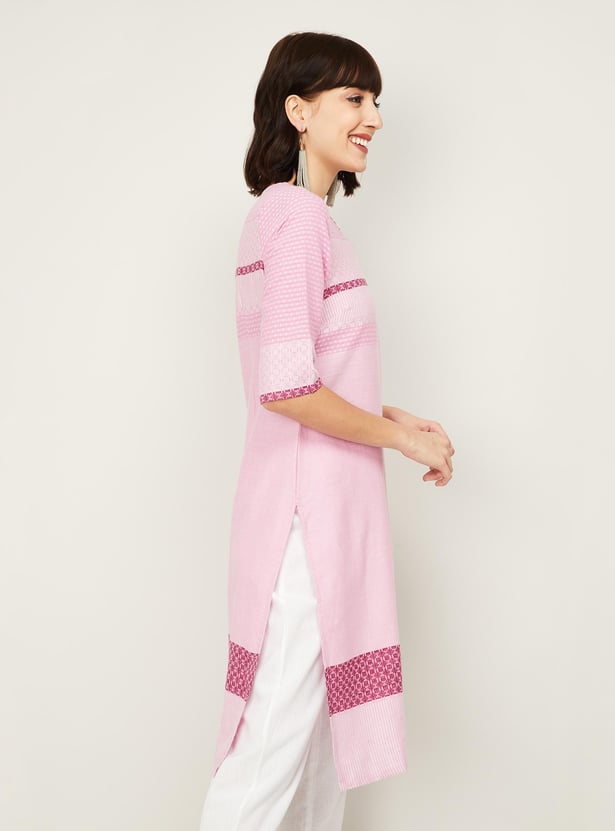 AURELIA Women Embroidered Straight Kurta