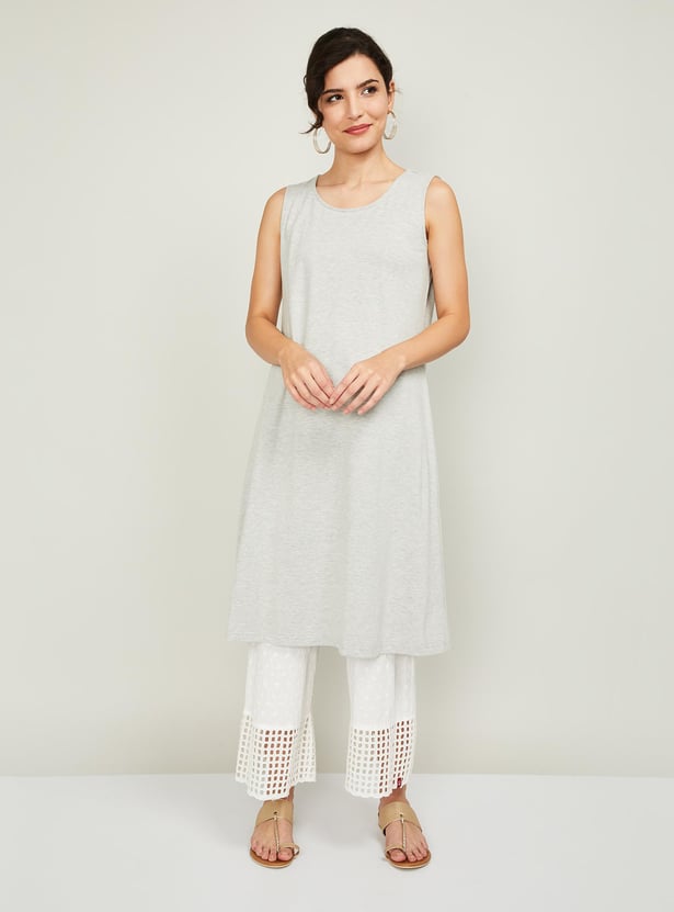 AURELIA Women Solid Layered Kurta