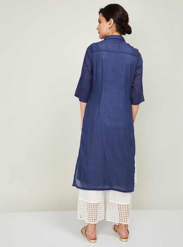 AURELIA Women Solid Layered Kurta