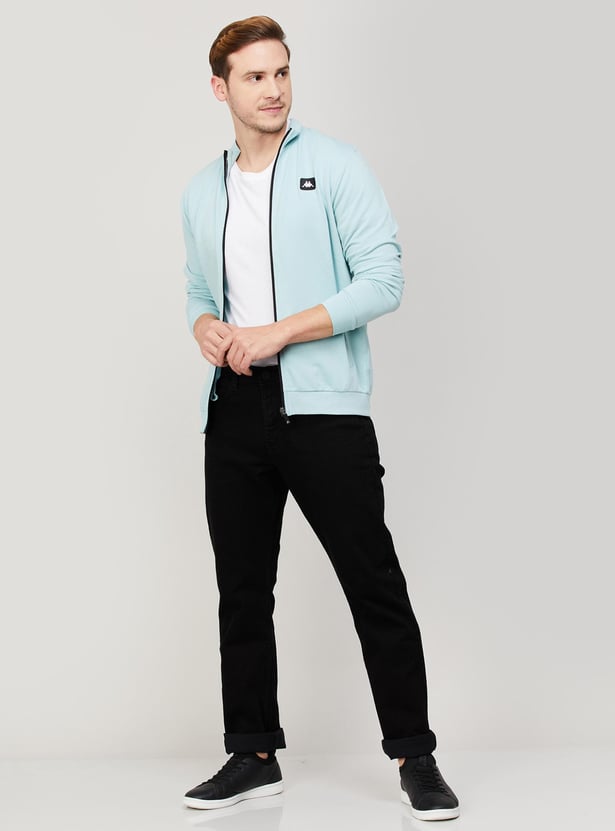 KAPPA Men Solid Full Sleeves Sweatshirt