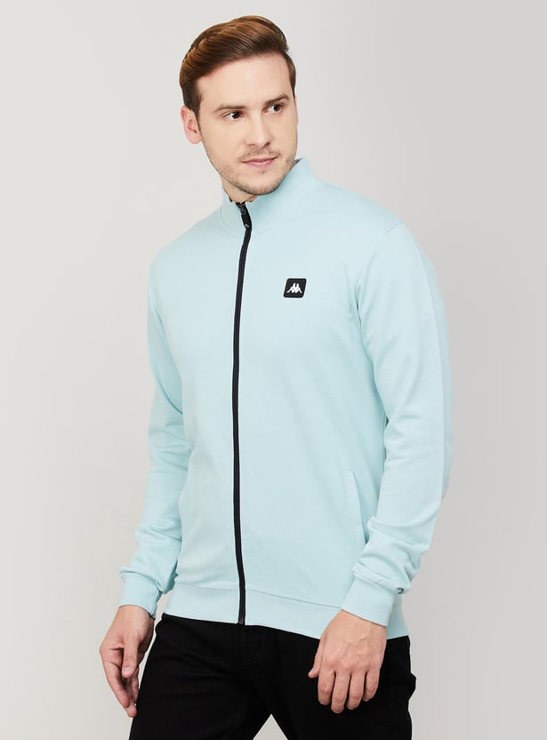 KAPPA Men Solid Full Sleeves Sweatshirt