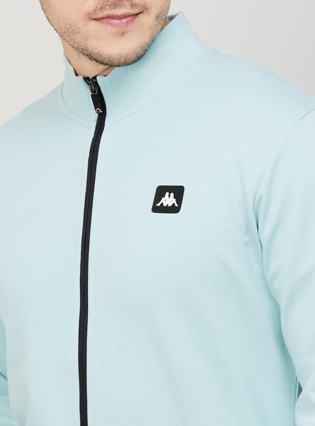 KAPPA Men Solid Full Sleeves Sweatshirt