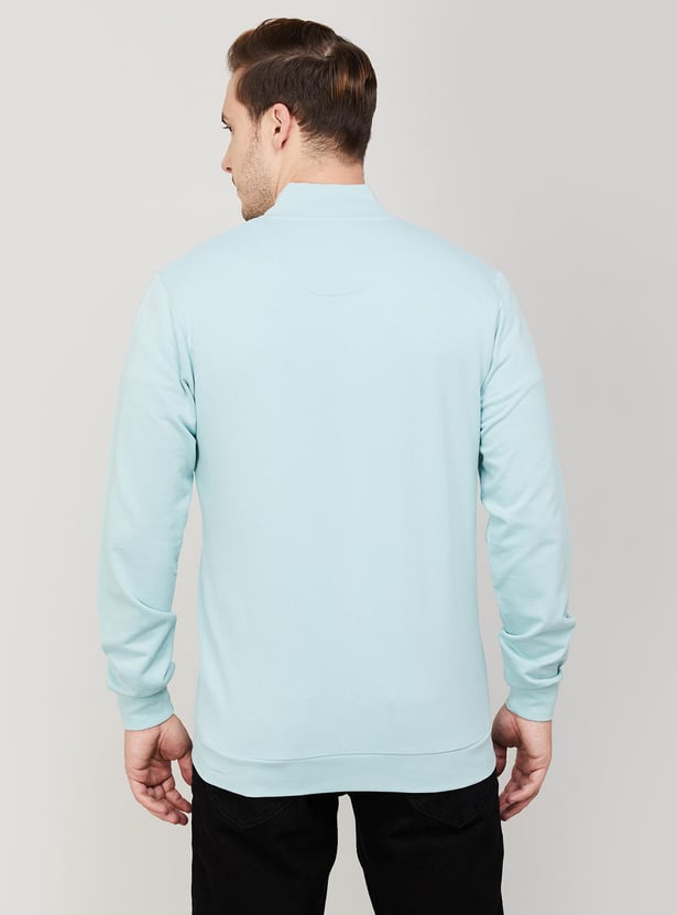 KAPPA Men Solid Full Sleeves Sweatshirt