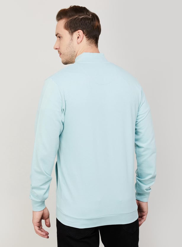 KAPPA Men Solid Full Sleeves Sweatshirt