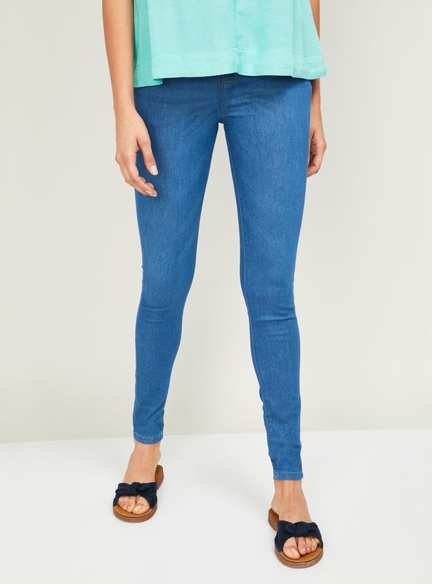 ALLEN SOLLY Women Stonewashed Skinny Fit Jeans