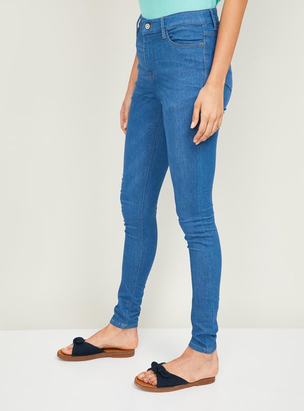 ALLEN SOLLY Women Stonewashed Skinny Fit Jeans