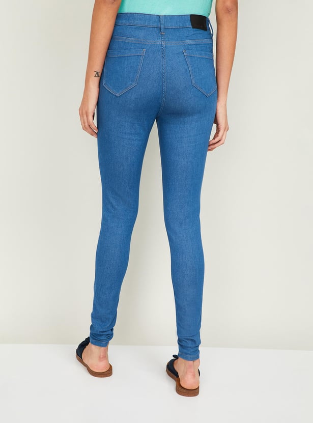 ALLEN SOLLY Women Stonewashed Skinny Fit Jeans