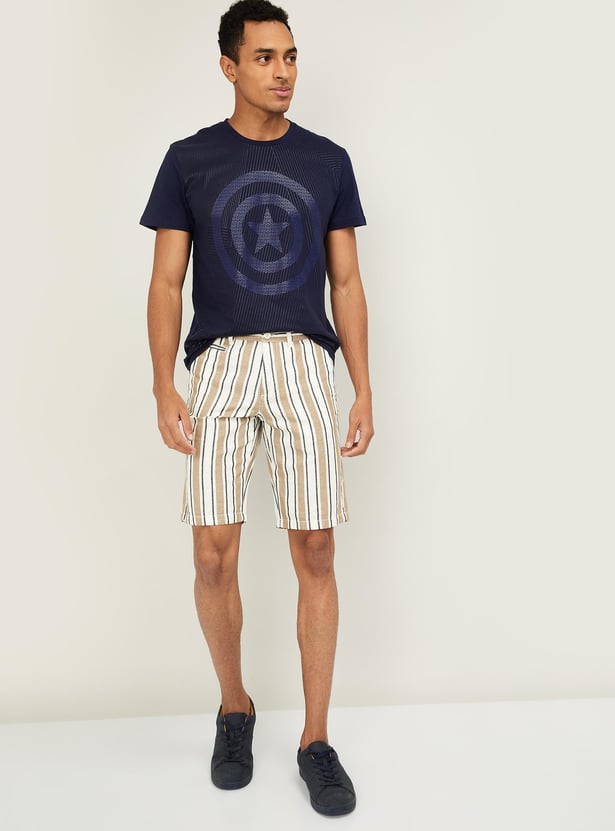 CELIO Men Striped Shorts