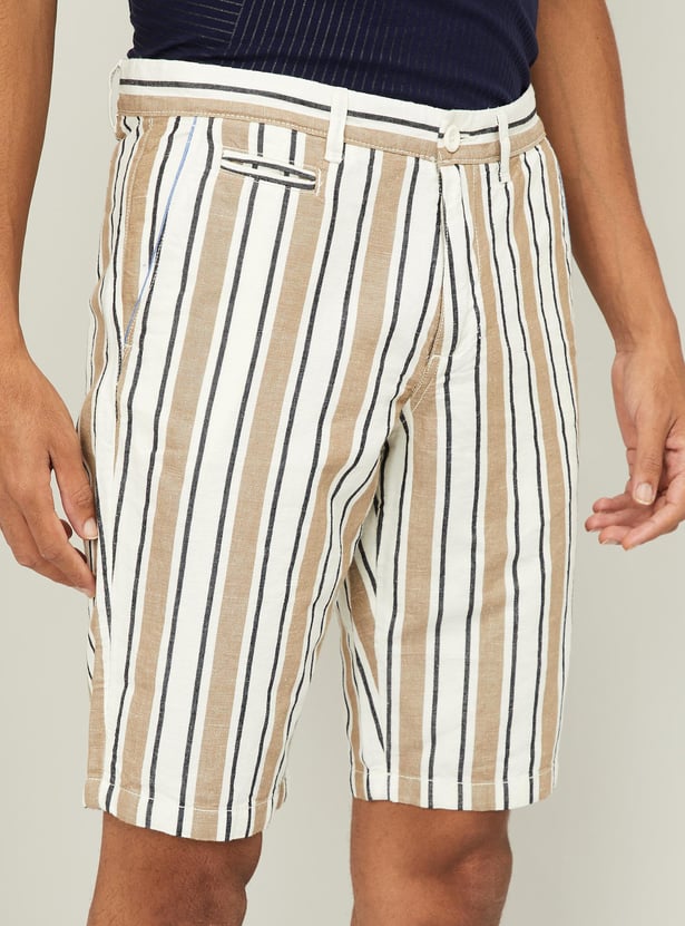 CELIO Men Striped Shorts