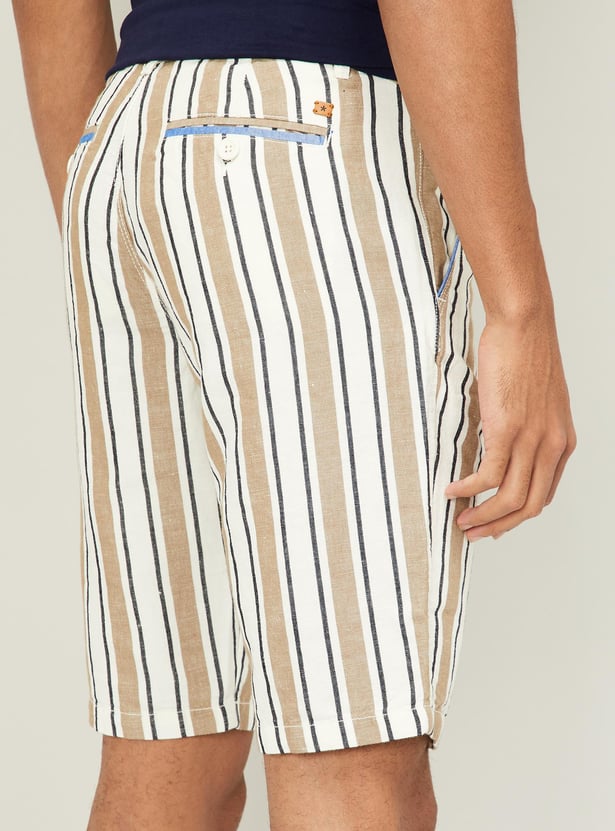 CELIO Men Striped Shorts