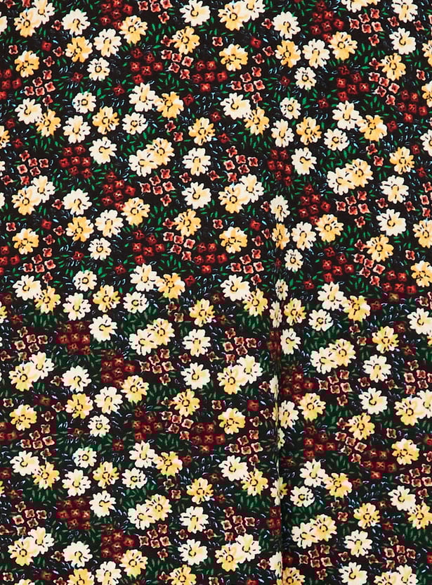GINGER Women Floral Print Skater Dress