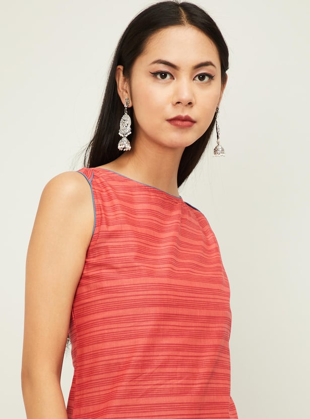 BIBA Women Printed Sleeveless Kurta