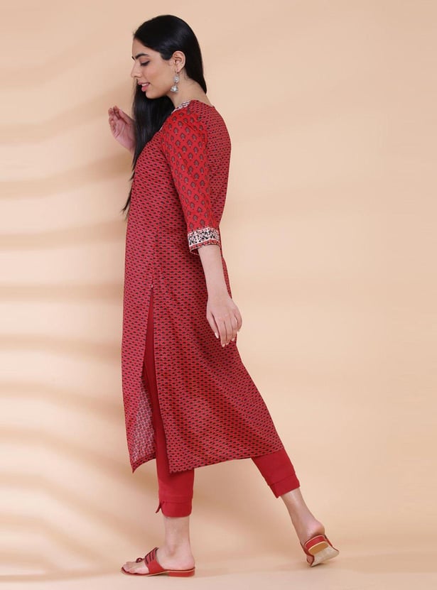 BIBA Women Printed Straight Kurta