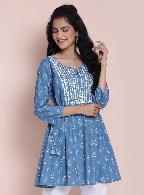 Buy BIBA Women Printed Woven Kurti from BIBA at just INR