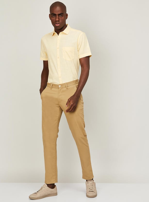 CODE Men Solid Regular Fit Casual Shirt