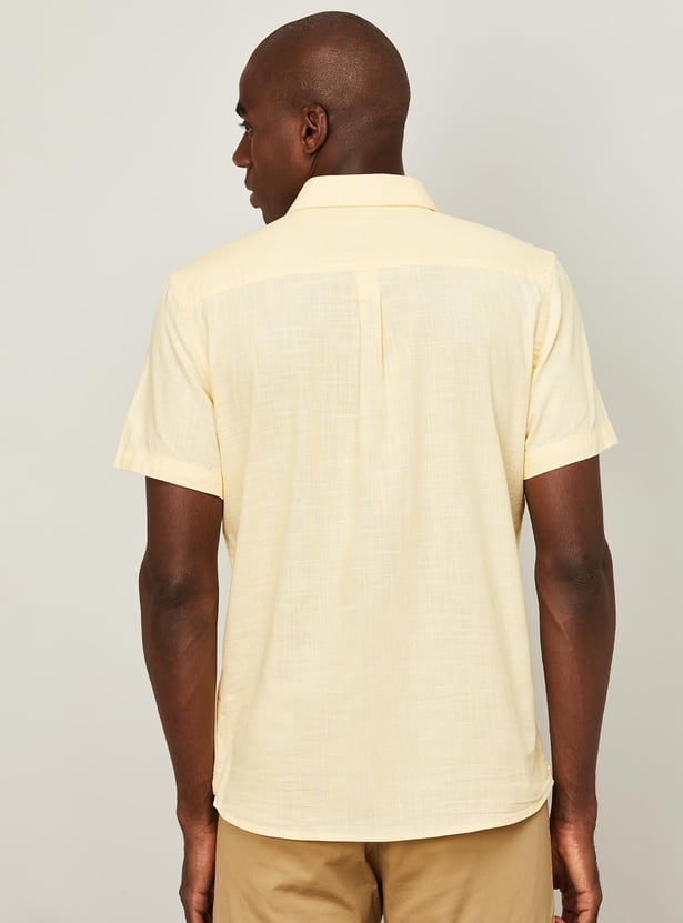 CODE Men Solid Regular Fit Casual Shirt