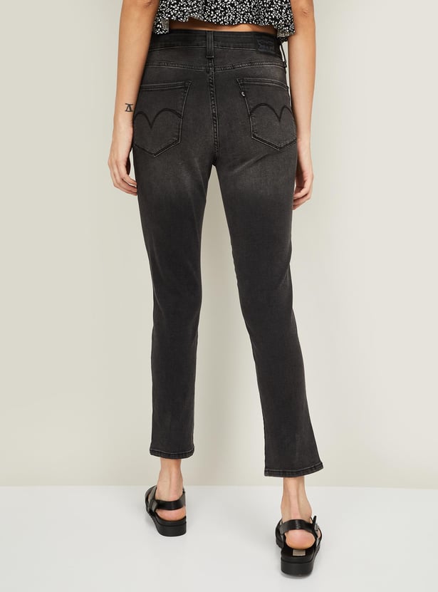 LEVI'S Women 721 Skinny Fit Stonewashed Jeans