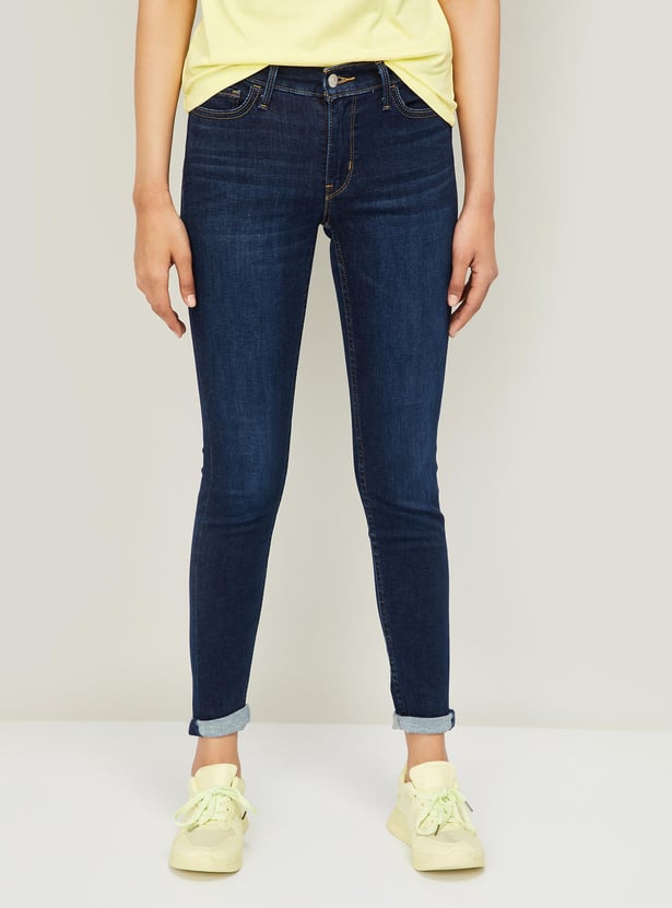 LEVI'S Women 710 Skinny Fit Stonewashed Jeans