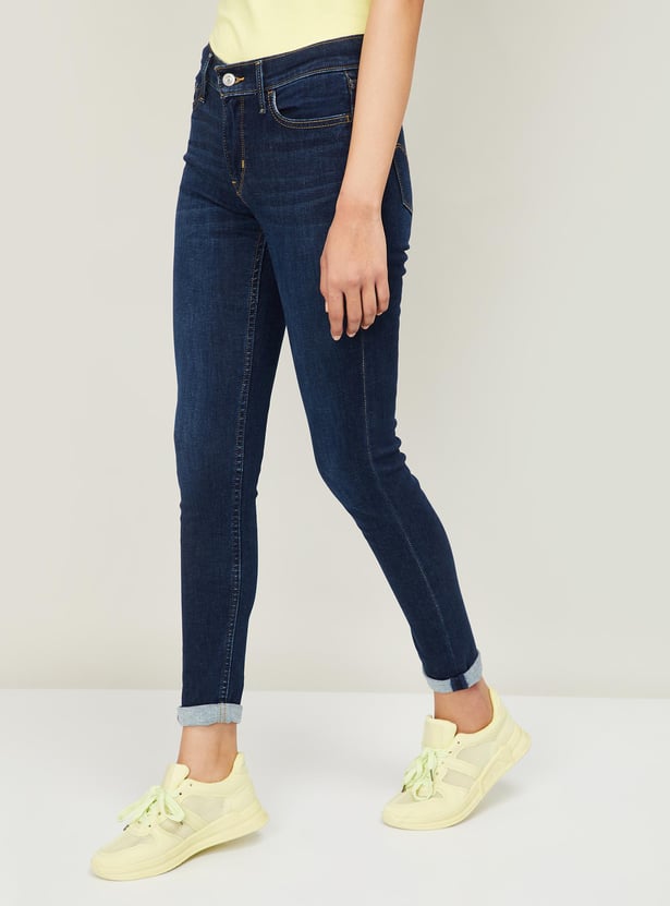 LEVI'S Women 710 Skinny Fit Stonewashed Jeans
