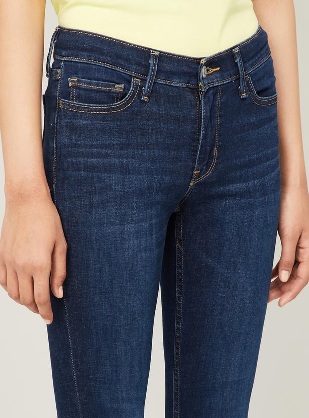 LEVI'S Women 710 Skinny Fit Stonewashed Jeans