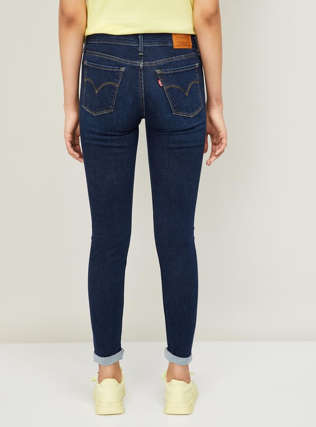 LEVI'S Women 710 Skinny Fit Stonewashed Jeans