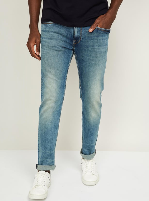 PEPE JEANS Men Stonewashed Skinny Fit Jeans