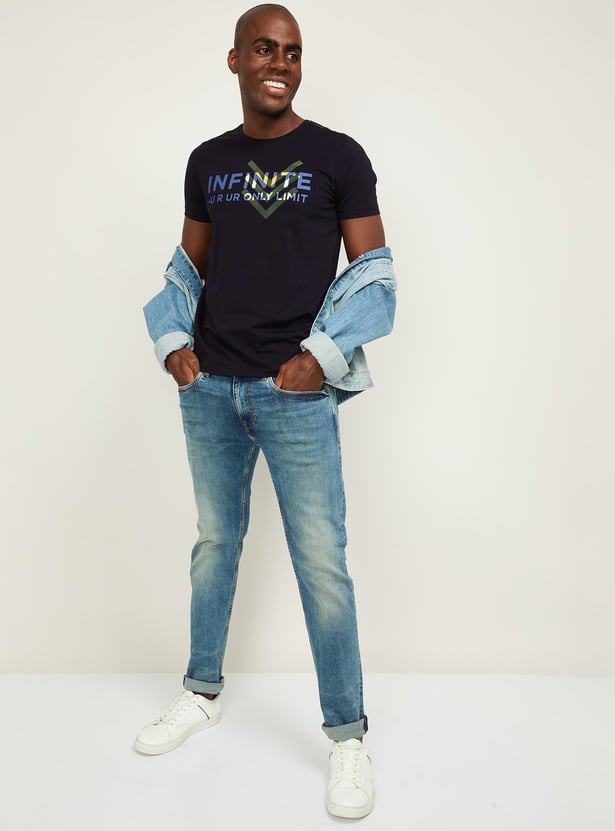 PEPE JEANS Men Stonewashed Skinny Fit Jeans
