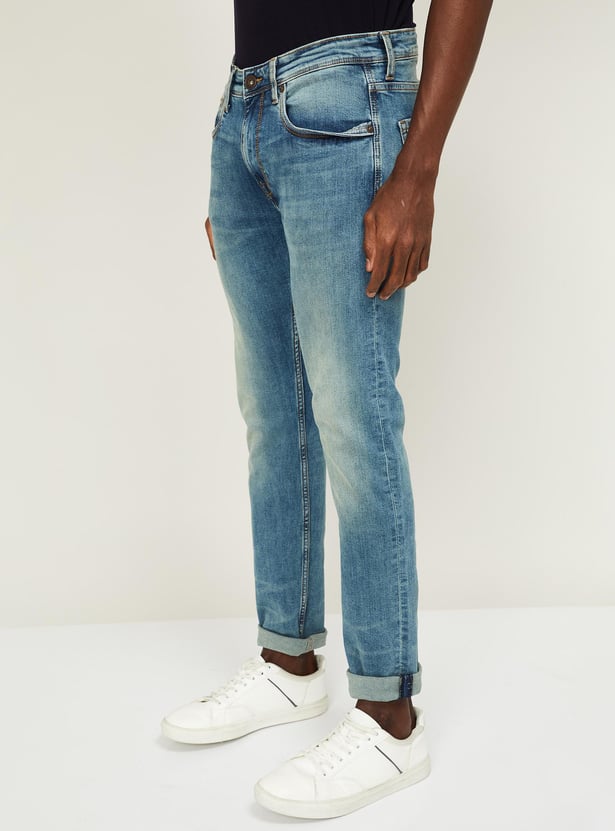 PEPE JEANS Men Stonewashed Skinny Fit Jeans