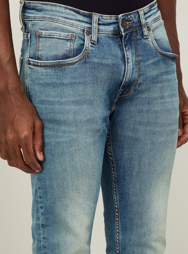 PEPE JEANS Men Stonewashed Skinny Fit Jeans