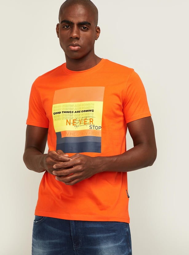 VH SPORTS Men Printed Round Neck T-Shirt
