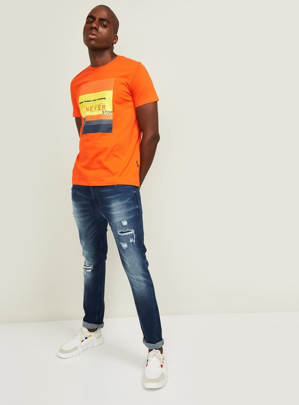 VH SPORTS Men Printed Round Neck T-Shirt