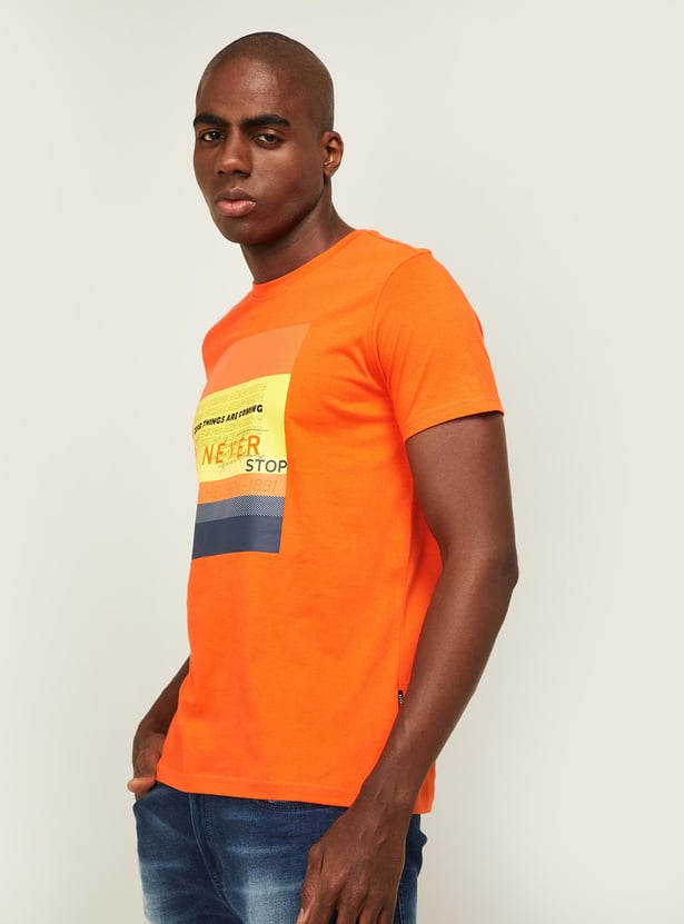 VH SPORTS Men Printed Round Neck T-Shirt