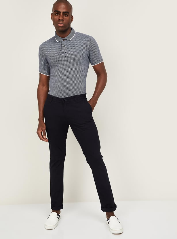 Black Shirt Blue Chinos Men's Outfit Buy BLACKBERRYS CASUAL