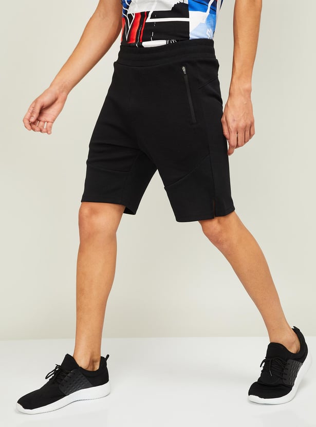 KAPPA Men Textured Elasticated Shorts