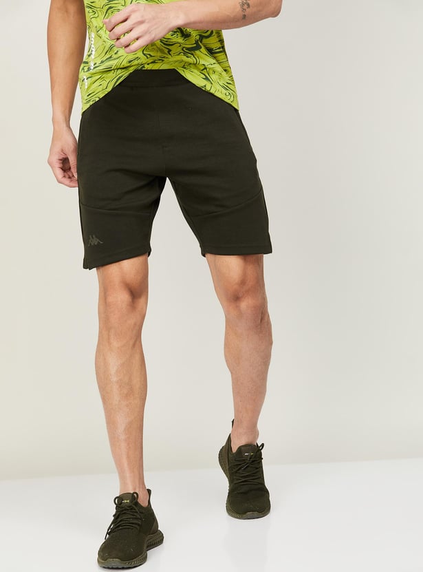 KAPPA Men Textured Elasticated Shorts