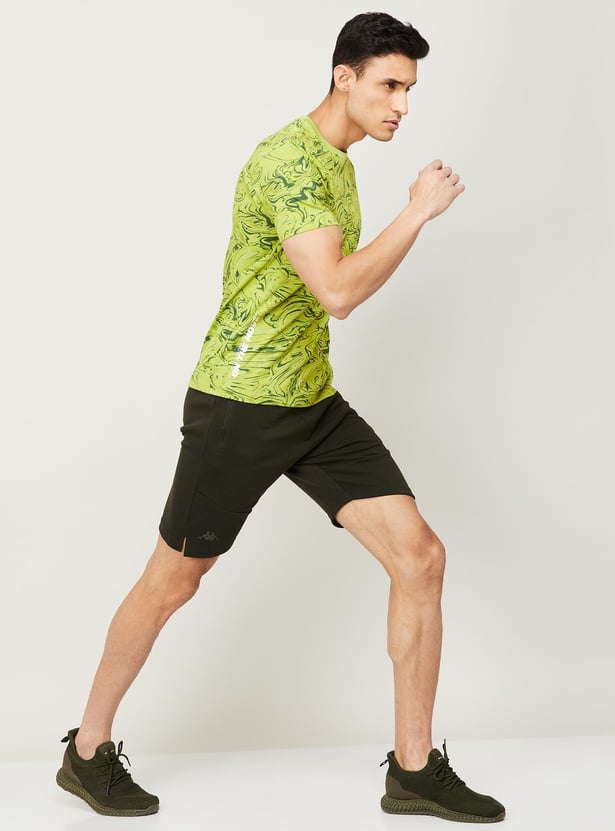 KAPPA Men Textured Elasticated Shorts