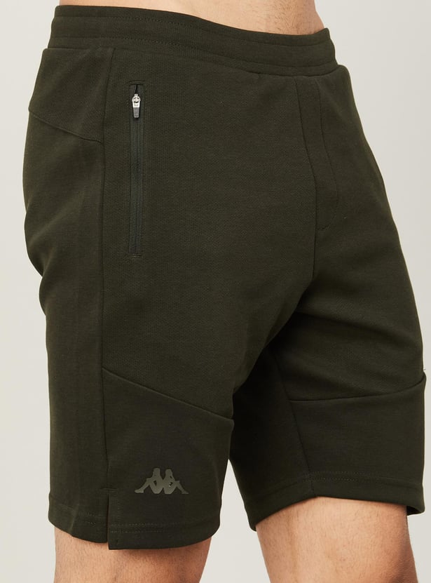 KAPPA Men Textured Elasticated Shorts