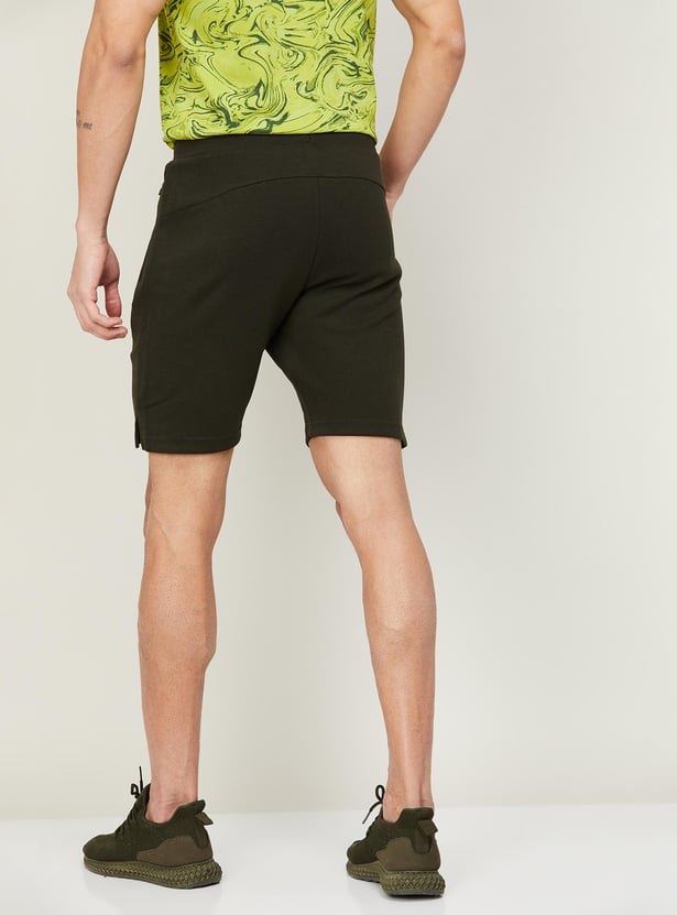 KAPPA Men Textured Elasticated Shorts