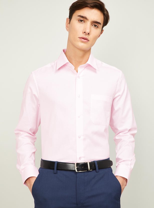 LOUIS PHILIPPE Men Solid Full Sleeves Formal Shirt