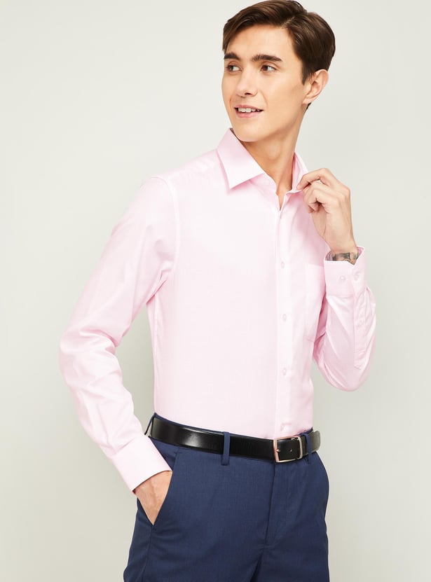 LOUIS PHILIPPE Men Solid Full Sleeves Formal Shirt