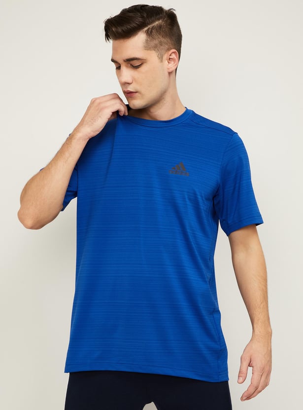 Buy ADIDAS Men Textured Regular Fit Training T-shirt from Adidas