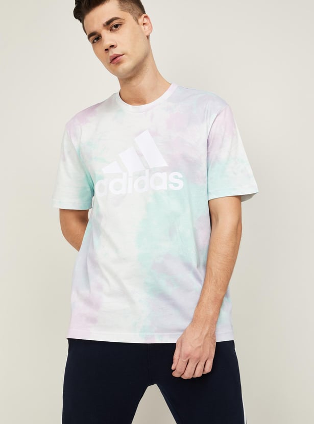 Buy ADIDAS Men Tie and Dye Crew Neck T-shirt from Adidas at just