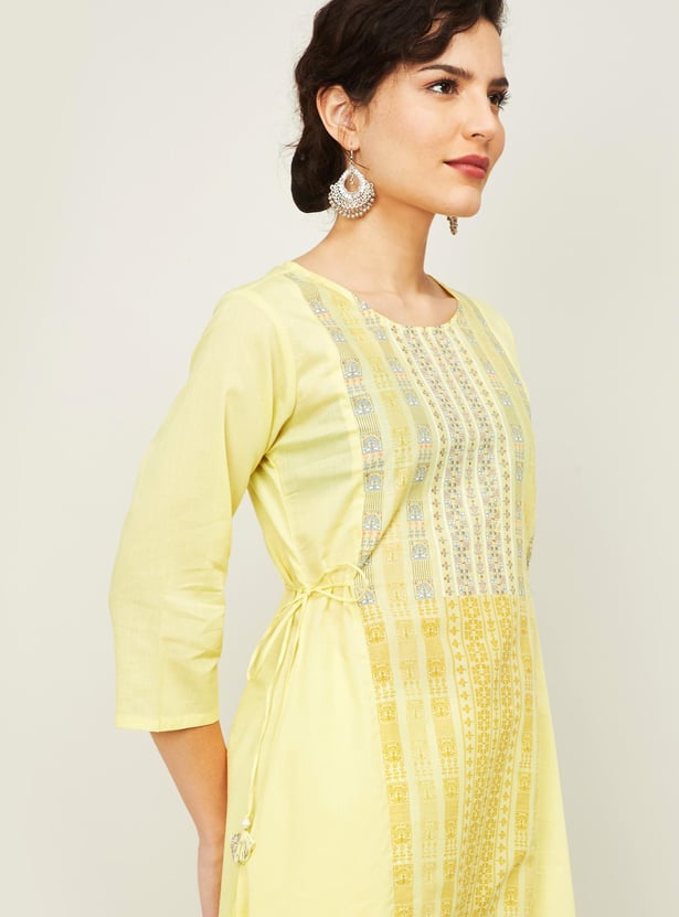 SPAN Women Printed A-line Kurta