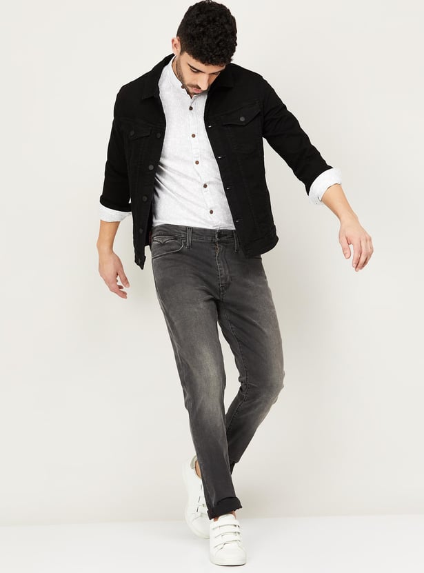 ensou. cut - off sleeve jacket BLK (L)