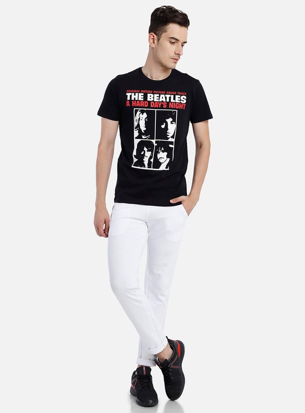 FREE AUTHORITY Men The Beatles Graphic Print Regular Fit T-shirt