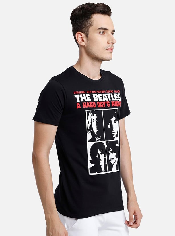 FREE AUTHORITY Men The Beatles Graphic Print Regular Fit T-shirt