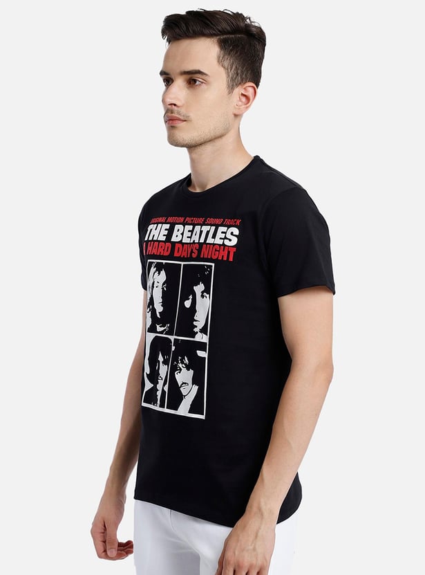 FREE AUTHORITY Men The Beatles Graphic Print Regular Fit T-shirt