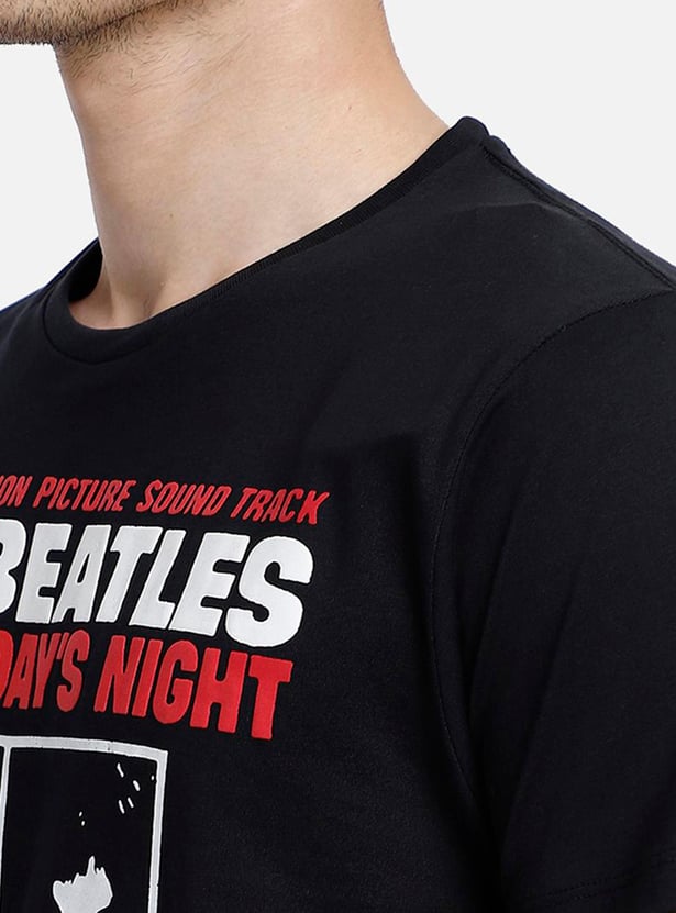 FREE AUTHORITY Men The Beatles Graphic Print Regular Fit T-shirt