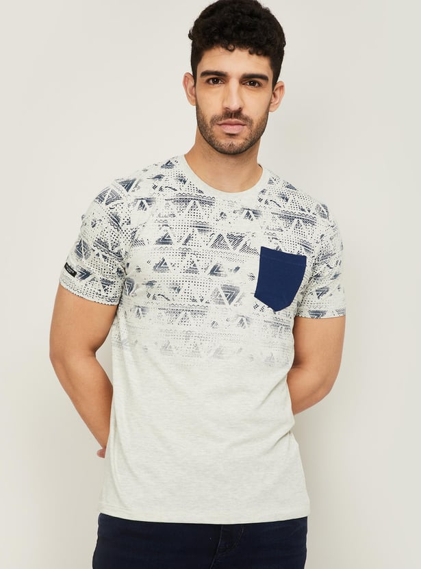 Buy LEE COOPER Men Printed Regular Fit Crew Neck T-shirt from Lee